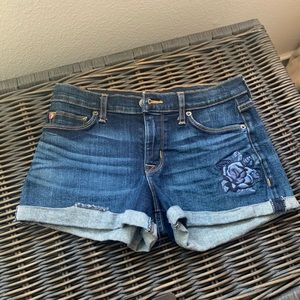 Hudson mid rise denim shorts